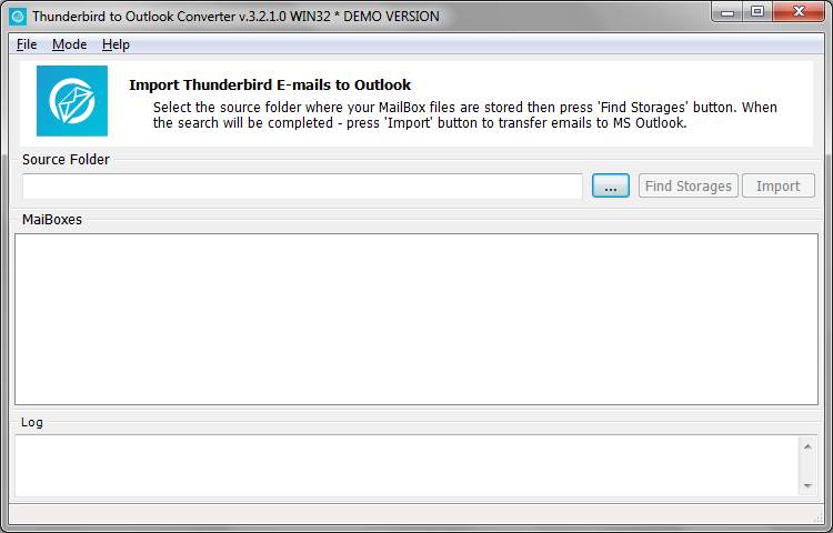 Download Install and Run Thunderbird to Outlook Converter