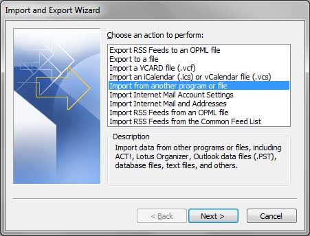 how to import contacts to outlook 2016 pst